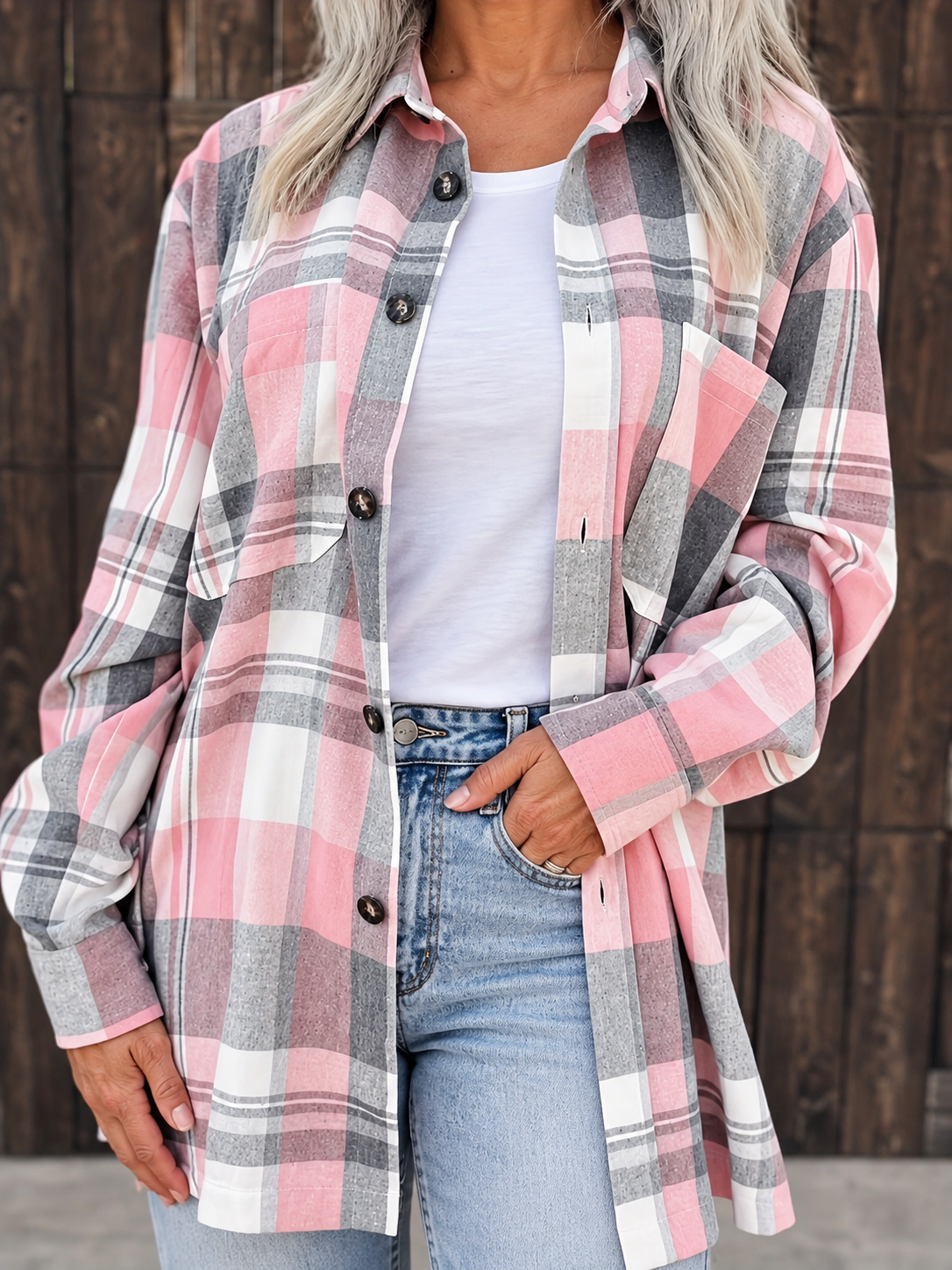 Madeline | Layered Plaid Overshirt