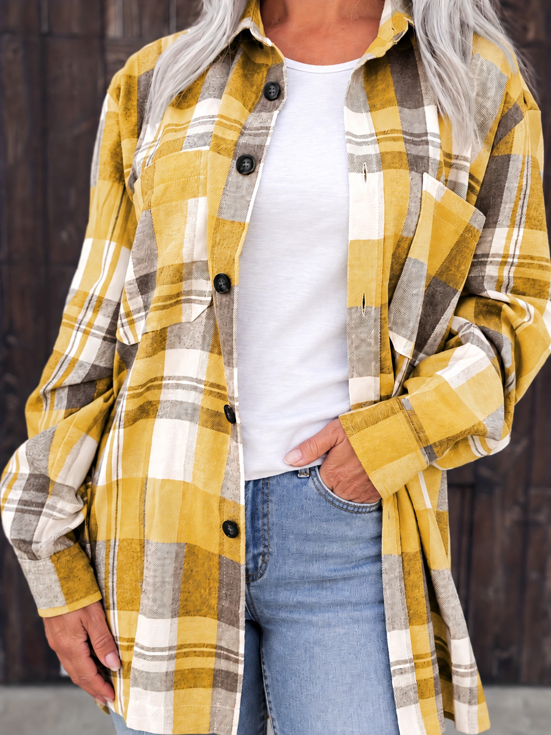 Madeline | Layered Plaid Overshirt