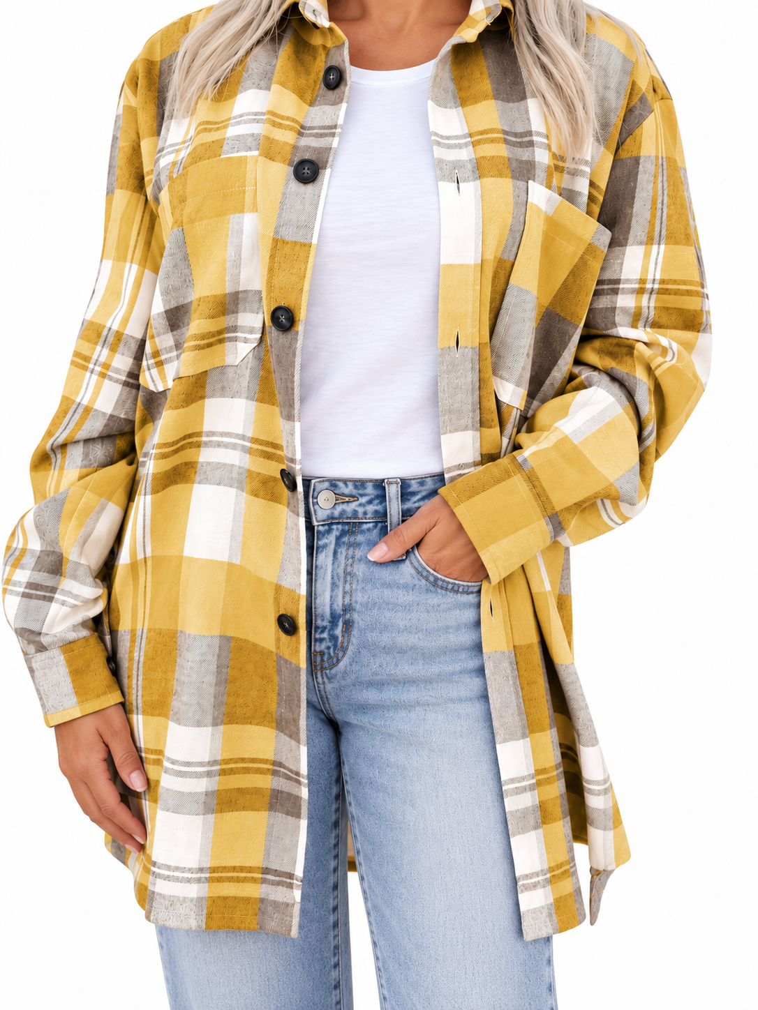 Madeline | Layered Plaid Overshirt