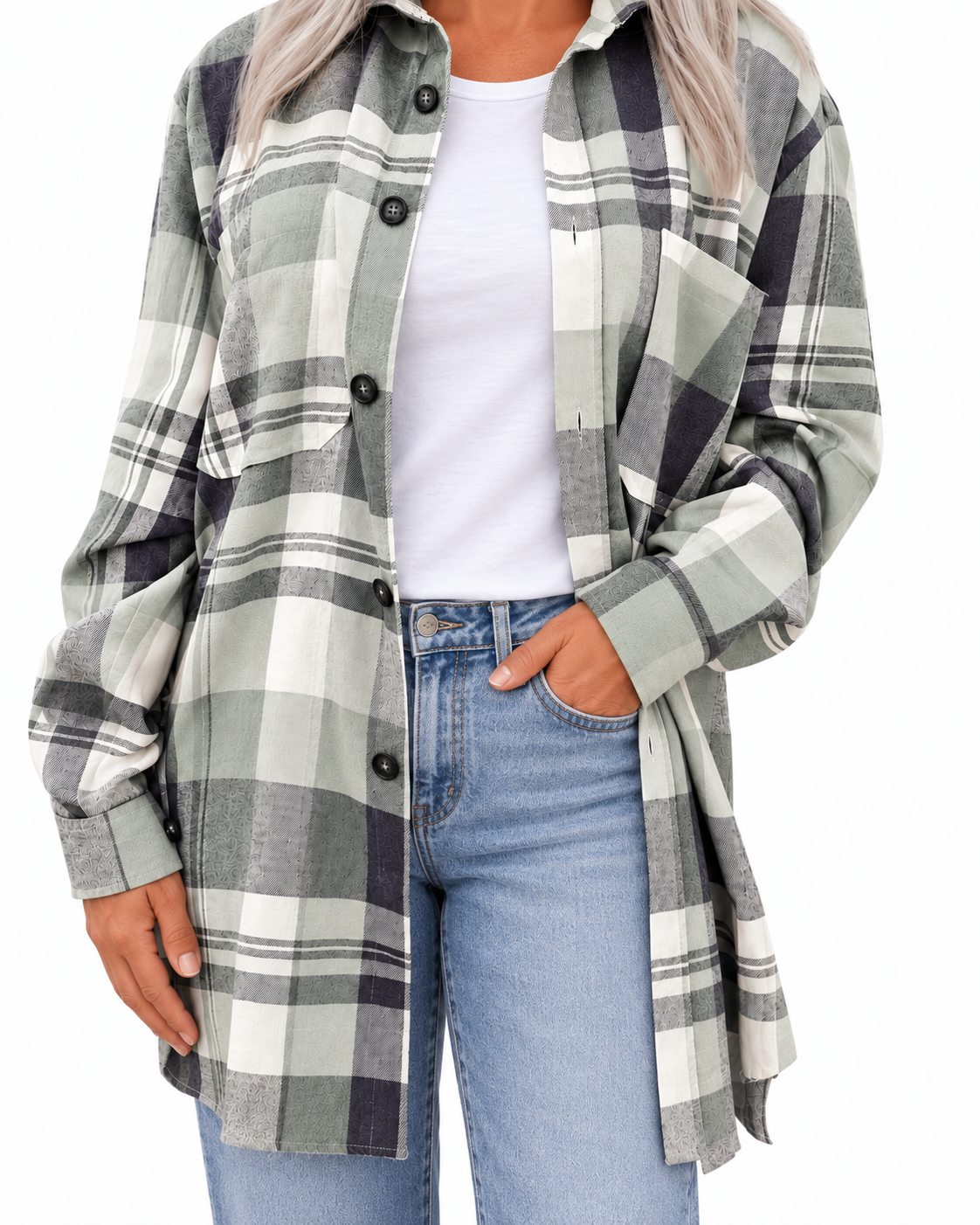 Madeline | Layered Plaid Overshirt