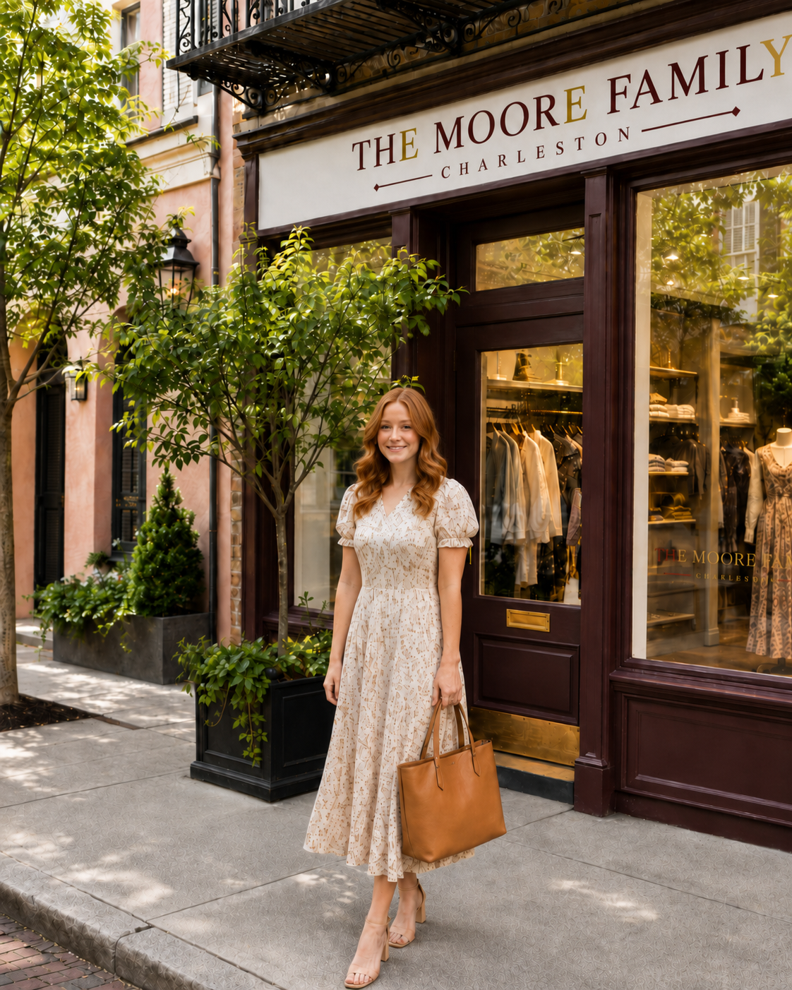 Founder portrait outside the store