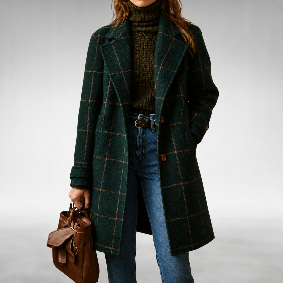 Lauren Classic Checkered Coat