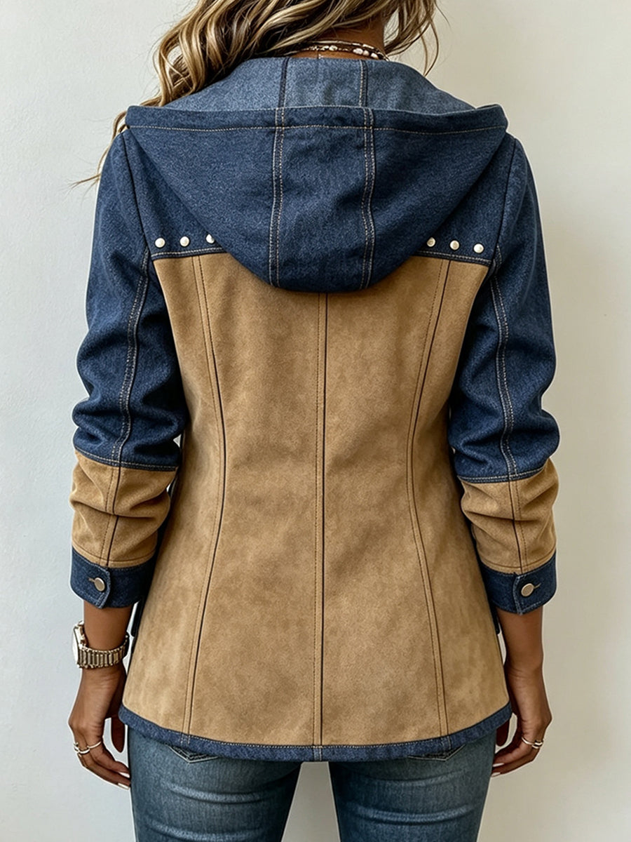 Adriana | Contrast Hooded Jacket